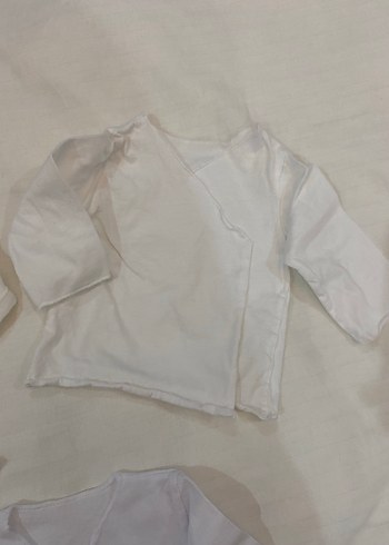 Bebek Beyaz Uzun Kollu İçlik 3 adet - Görsel 4