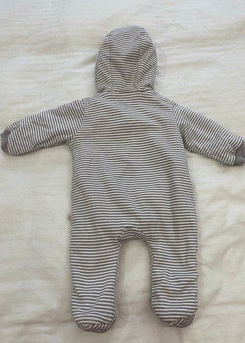 Çizgili yeni doğan tulum içi polarlı - Görsel 2