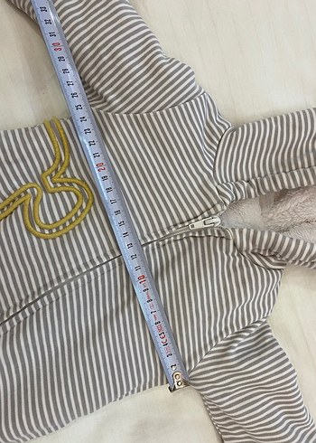 Çizgili yeni doğan tulum içi polarlı - Görsel 7