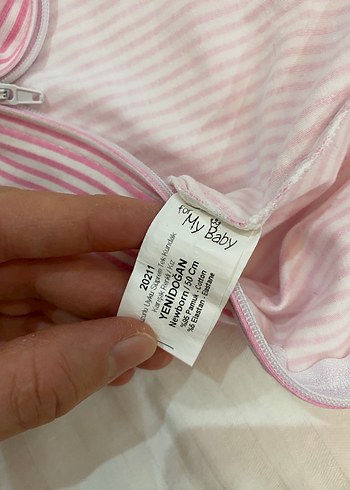 Pembe Çizgili Bebek Kundak - Görsel 4