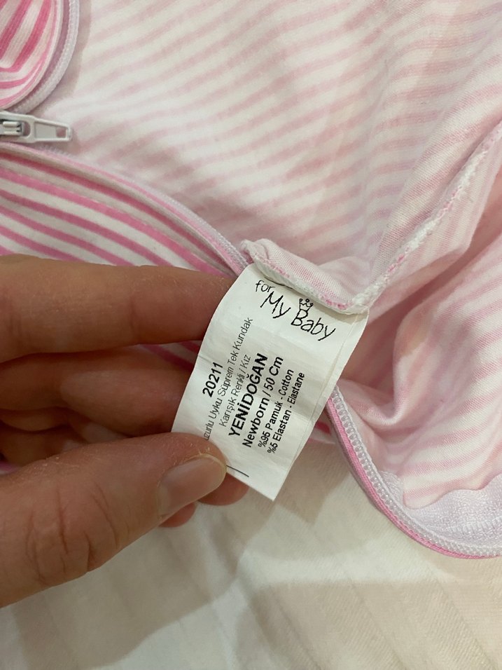 Pembe Çizgili Bebek Kundak - Görsel 4