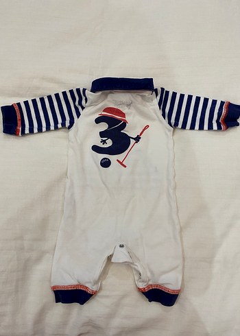 Uzun Kollu Beyaz Bebek Tulum - Görsel 2