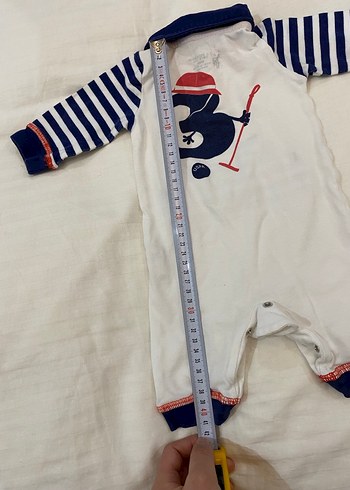 Uzun Kollu Beyaz Bebek Tulum - Görsel 6