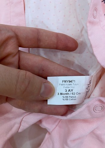 Kapüşonlu pudra Pembe yenidoğan Bebek Tulumu - Görsel 7