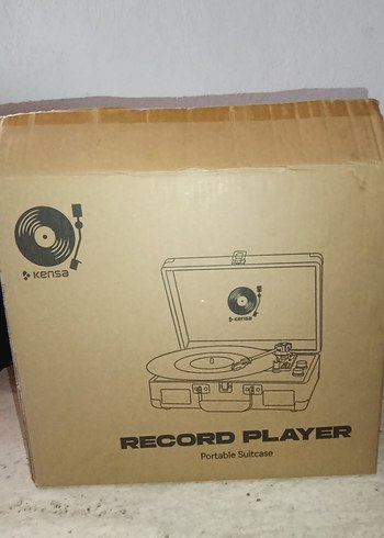 Kensa Kahverengi Taşınabilir Plak Çalar - Görsel 7