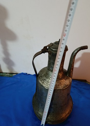 Gri Antika bakır ibrik - Görsel 4