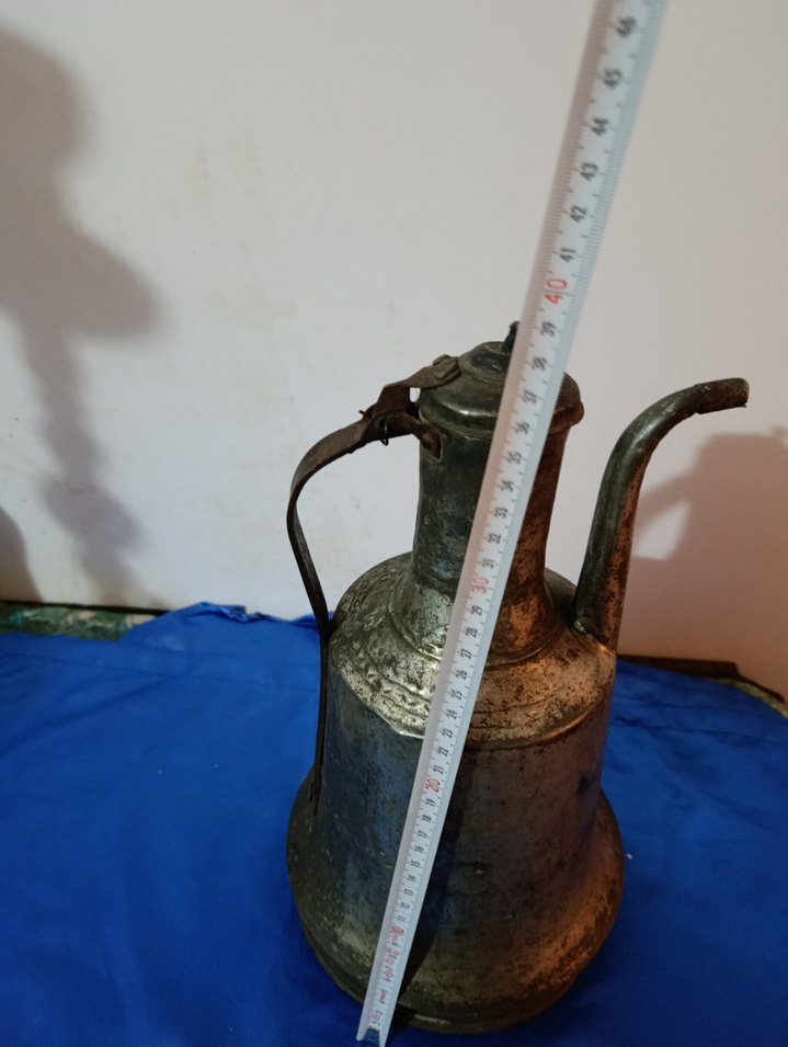 Gri Antika bakır ibrik - Görsel 4