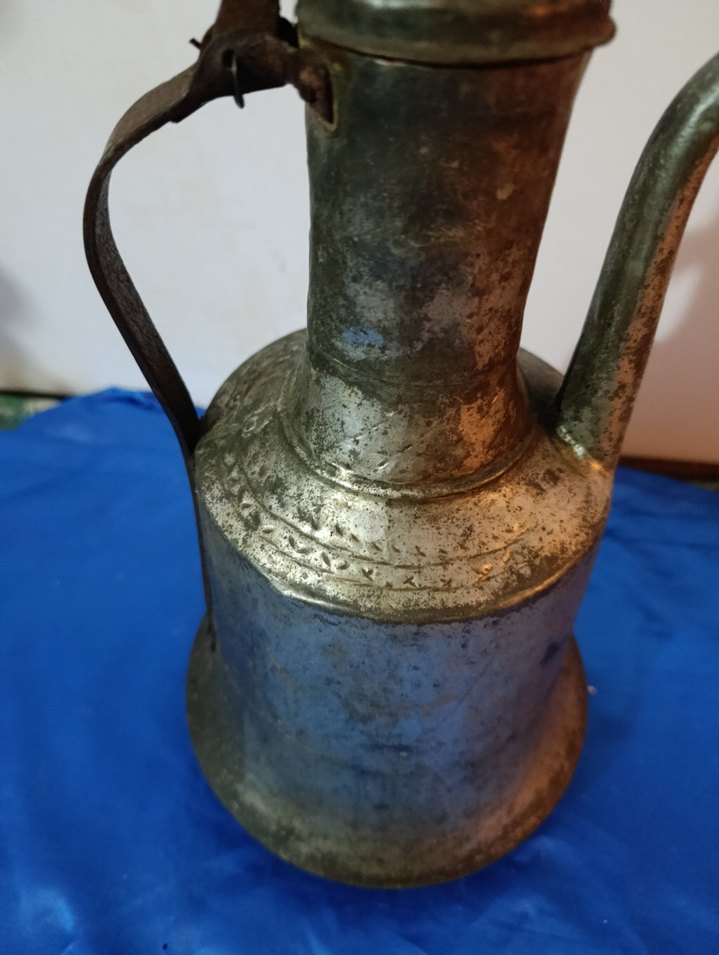 Gri Antika bakır ibrik - Görsel 3