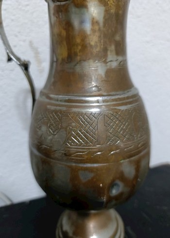 Parlak Bej Bakır Sürahi - Görsel 2