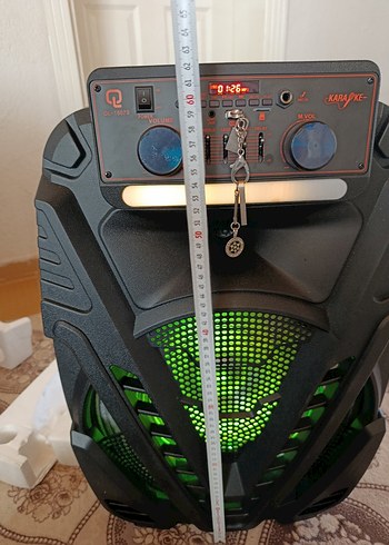 15" Kablosuz Mor Bluetooth Hoparlör 2000W - Görsel 9