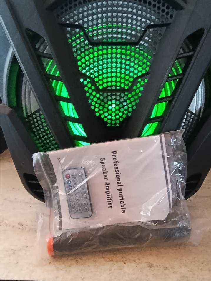 15" Kablosuz Mor Bluetooth Hoparlör 2000W - Görsel 4