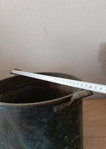 Koyu Gri Büyük bakır Kapaklı Tencere - Görsel 5