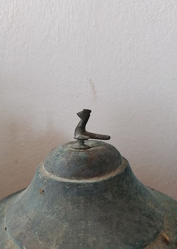 Koyu Gri Büyük bakır Kapaklı Tencere - Görsel 2