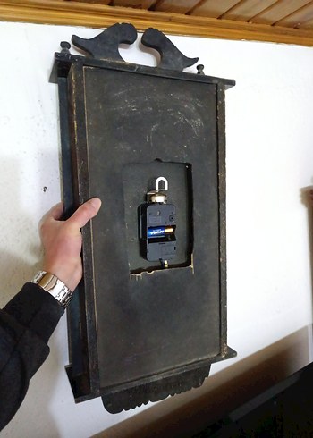 Koyu Kahverengi Ahşap Duvar Saati - Görsel 6