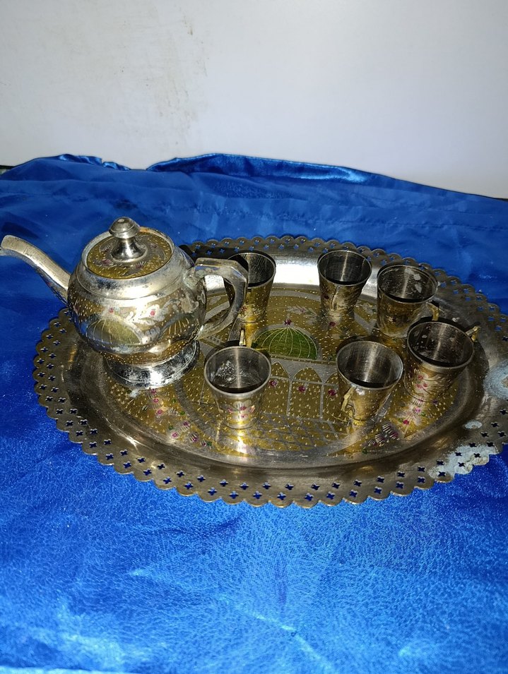 Altın Renkli Çaydanlık Seti - Görsel 3