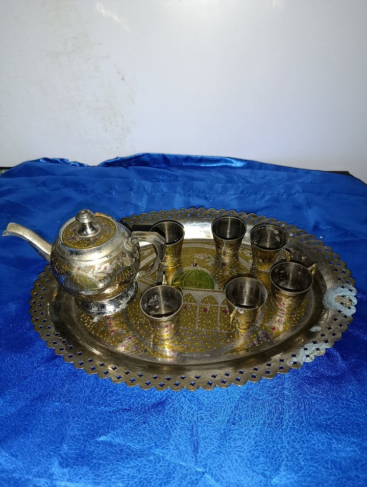 Altın Renkli Çaydanlık Seti - Görsel 2