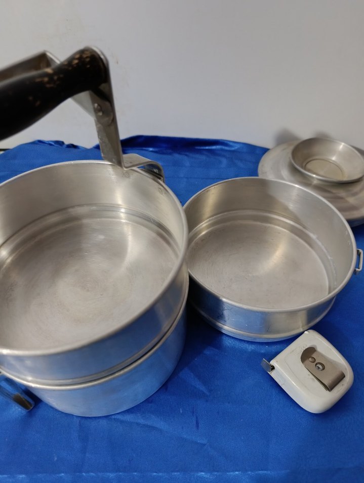 Gri Metal Katlanabilir Yemek Kabı - Görsel 5