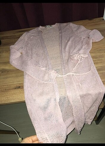 Lcw pudra renk simli hırka 