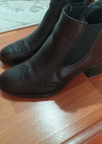 Flo Ayakkabı Kahverengi Deri Kadın Botu, Tokalı, Topuklu