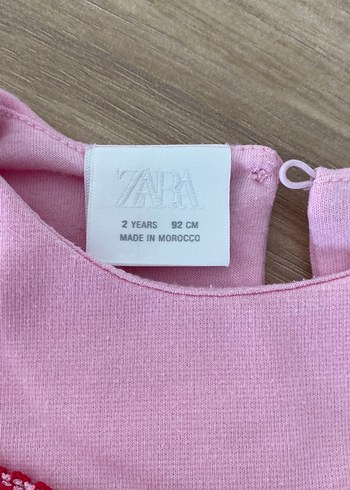Zara Zara kısa Kollu Pembe Kız Elbisesi