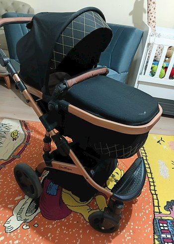 Travel sistem bebek arabası Siyah Gold renkli - Görsel 5
