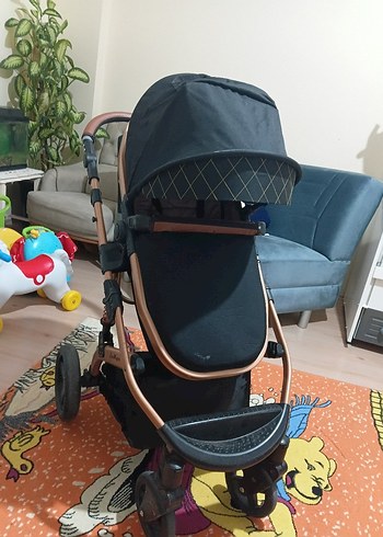 Travel sistem bebek arabası Siyah Gold renkli - Görsel 2