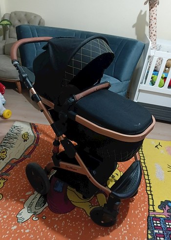 Travel sistem bebek arabası Siyah Gold renkli - Görsel 4