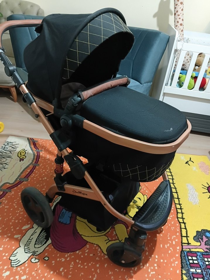 Travel sistem bebek arabası Siyah Gold renkli - Görsel 5