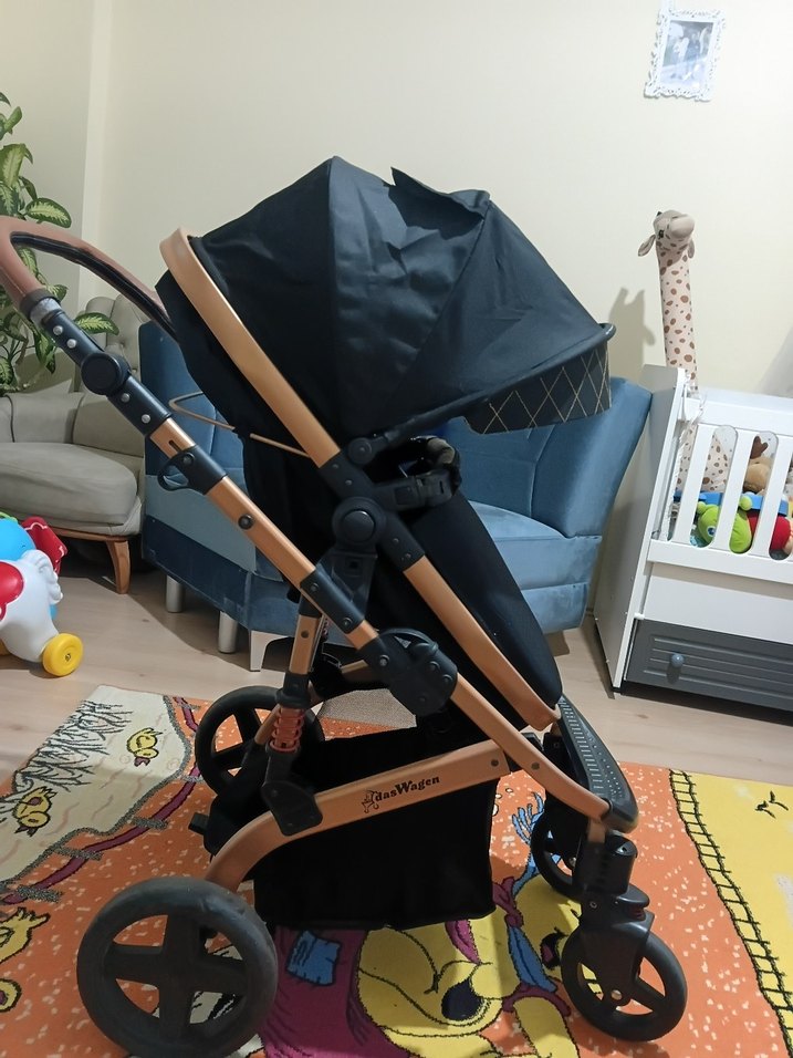 Travel sistem bebek arabası Siyah Gold renkli - Görsel 3