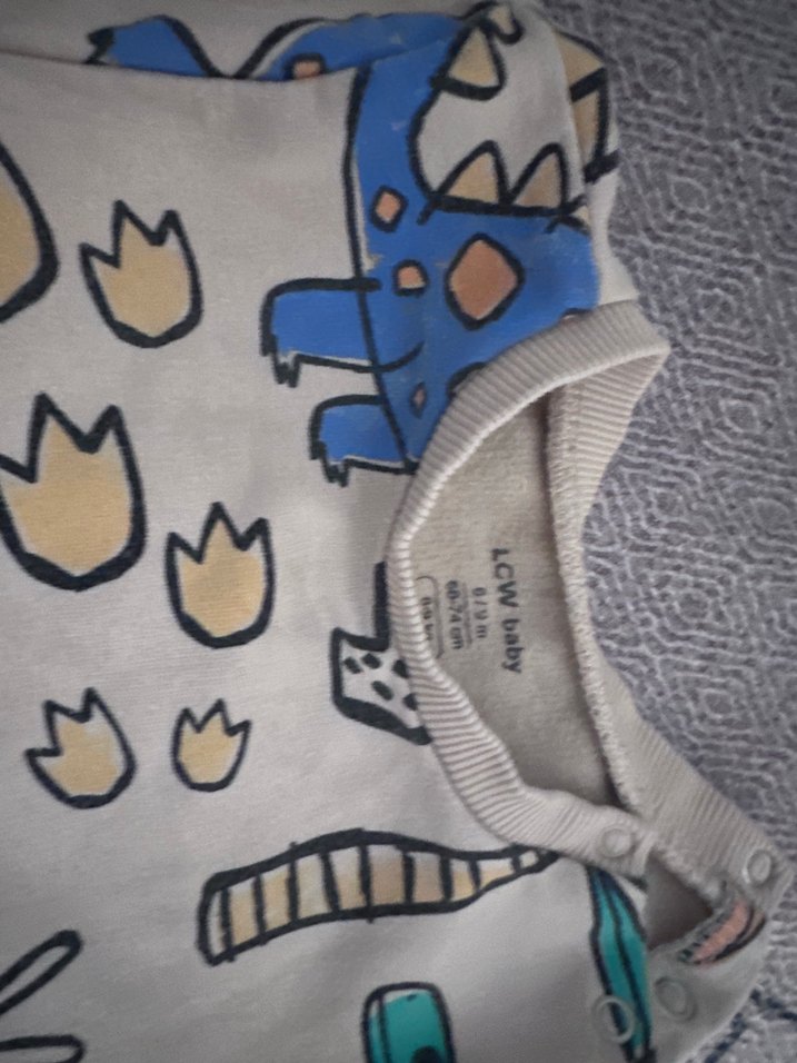 LCW Bebek Erkek Baskılı Uzun Kollu Pamuklu Body - Görsel 4