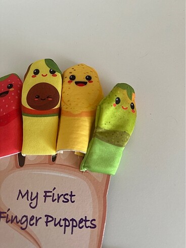  Beden Renk Bebek meyveli parmak kuklalar
