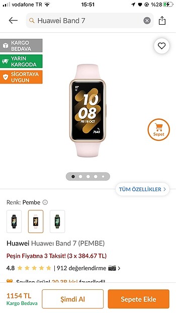 Huawei band 7 akıllı saat