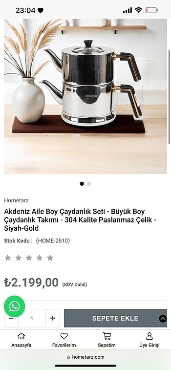 Karaca Akdeniz çaydanlık