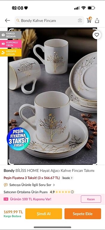 Beden Kahve fincanı