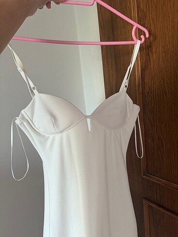 xs Beden beyaz Renk Zara midi elbise