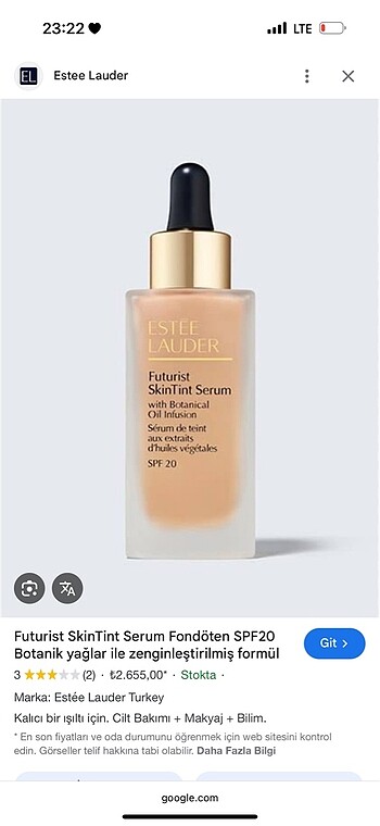 Estee lauder fondoten