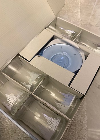 Porselen Kış Temalı 6'lı Çay Seti - Görsel 2