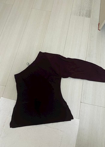 Kadın Siyah Uzun Kollu Drapeli Bluz - Görsel 2