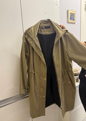 Kadın Haki Midi Boy Düğmeli Ceket zara - Görsel 2