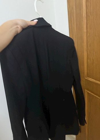 Siyah Düğmeli Kadın Blazer Ceket - Görsel 4