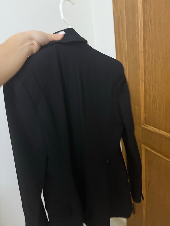 Siyah Düğmeli Kadın Blazer Ceket - Görsel 4