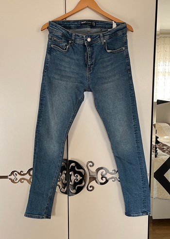 Erkek Mavi Normal Kesim Denim Jean