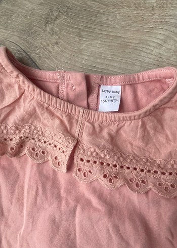 LCW Baby Kız Bodysuit Uzun Kollu Dantel Yakalı - Görsel 3