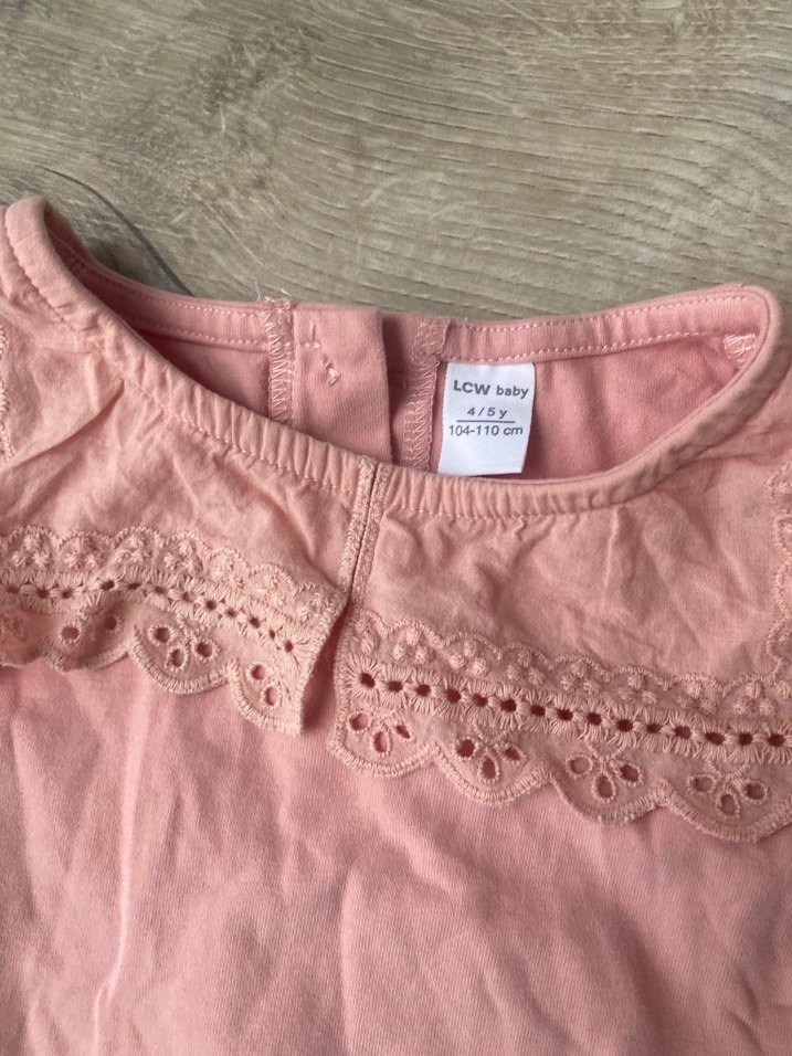 LCW Baby Kız Bodysuit Uzun Kollu Dantel Yakalı - Görsel 3