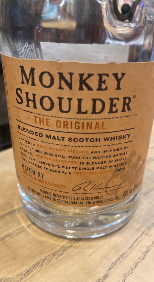 Monkey shoulder boş dekoratif şişe - Görsel 5