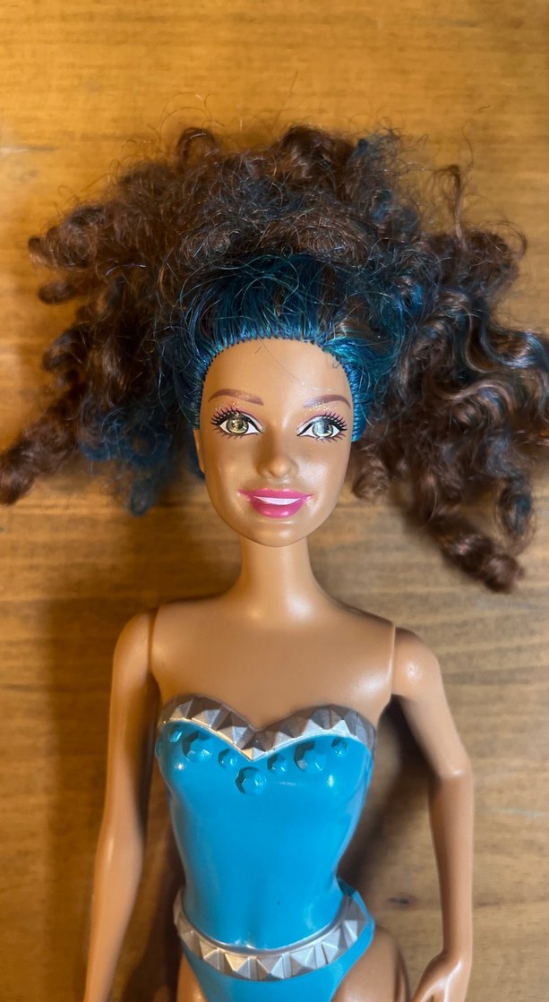 Barbie rock n royals Erika mavi kıvırcık saçlı 2014 - Görsel 2