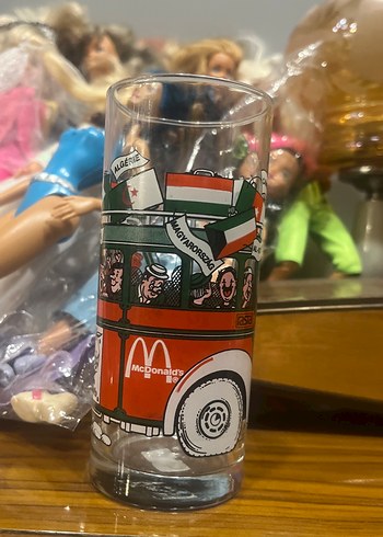 Kırmızı Espana 82 Temalı Cam Bardak - Görsel 2