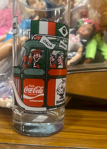 Kırmızı Espana 82 Temalı Cam Bardak - Görsel 3