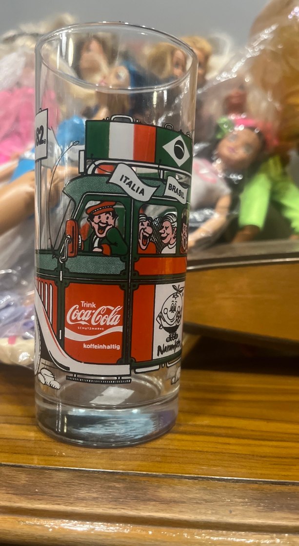 Kırmızı Espana 82 Temalı Cam Bardak - Görsel 3