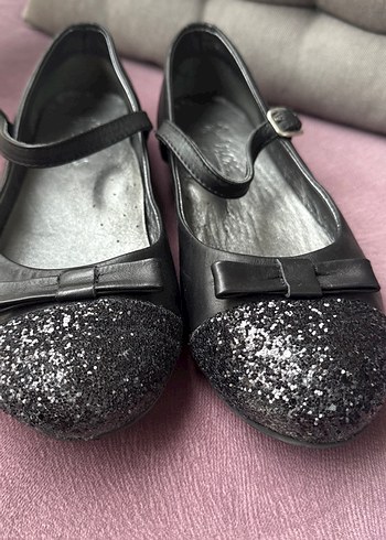 Kız Çocuk Siyah Parlak Tokalı Babet - Görsel 2